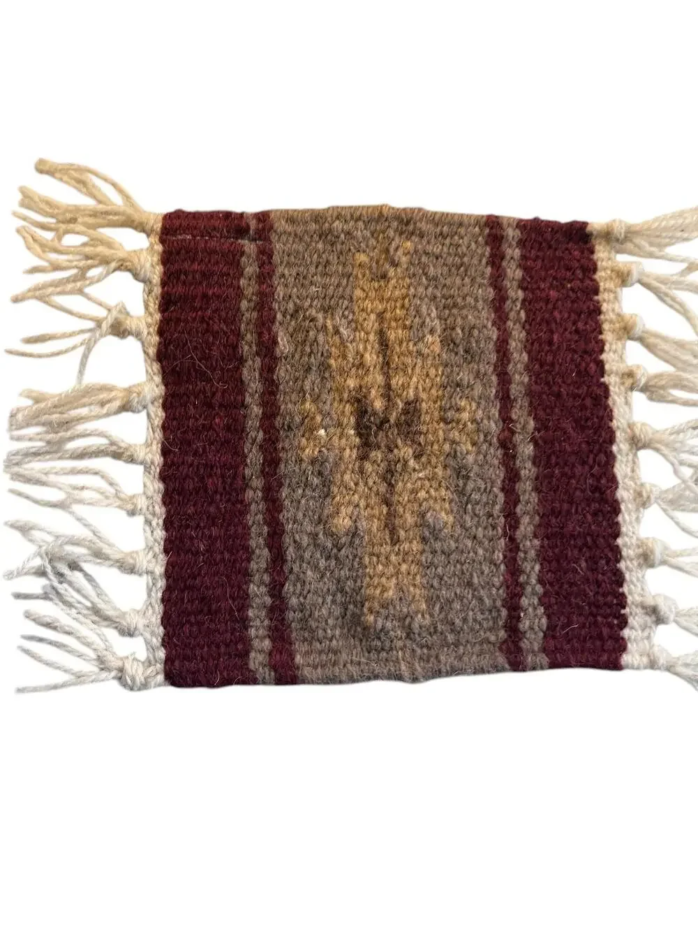 El Paso Saddle Blanket Co Woven Table Mat 90% Wool 9.5” X 6.5”